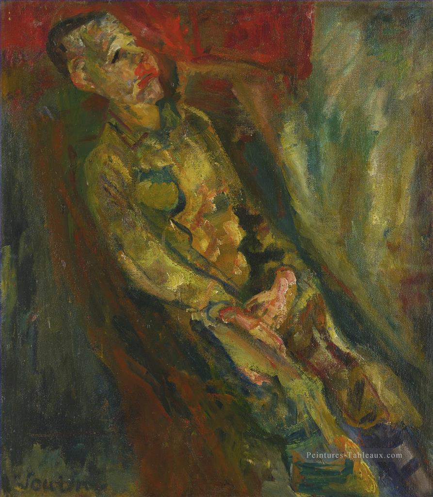 YOUNG MAN OBLIGENTLY EXTENDED Chaim Soutine Expressionism Peintures à l'huile
